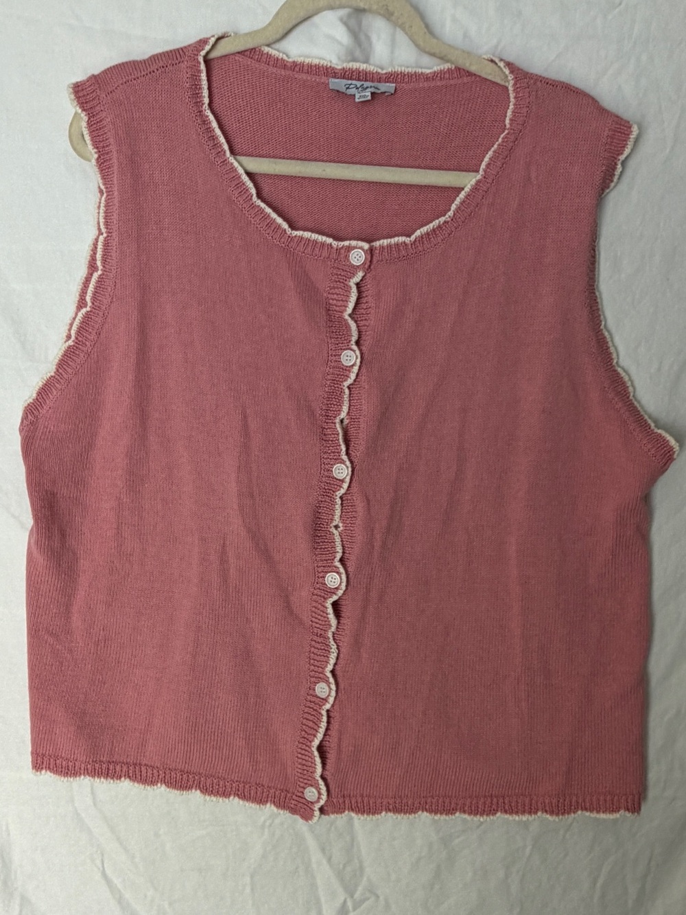 Polagram carnation pink sweater vest 2X like new